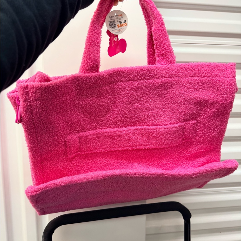 Large Barbie Fuchsia Travel Tote with Gold Logo - Picture 2 of 3